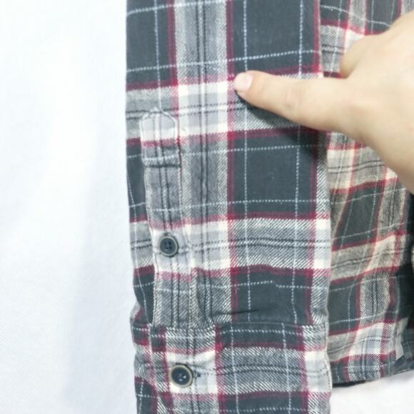 Jachs Black Red Plaid Heavy Flannel Shacket  Size M - Picture 3 of 7